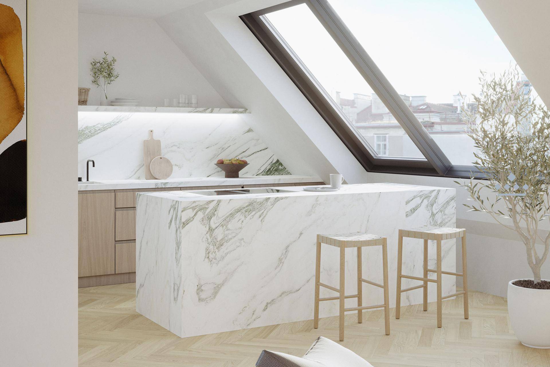Altbau Chic auf zwei Etagen über den Dächern von Mariahilf - Ansicht 3