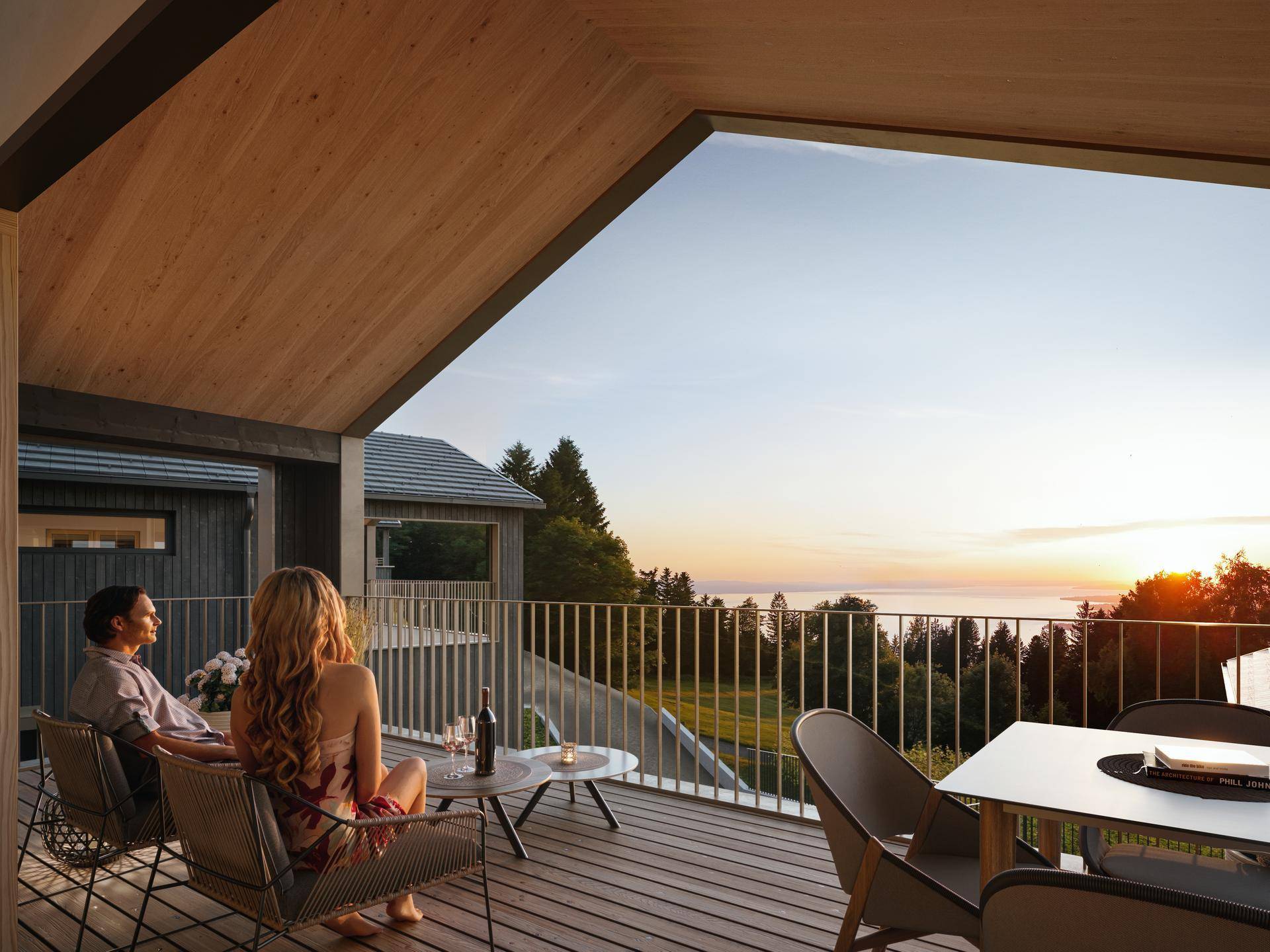 Exklusive Ferienhäuser in Premiumlage auf dem Pfänder bei Bregenz - mit Blick über den Bodensee