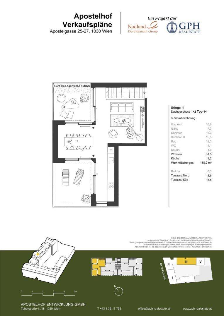 Übersichtlicher Grundriss einer Wohnung mit Terrasse und offenem Wohnbereich.
