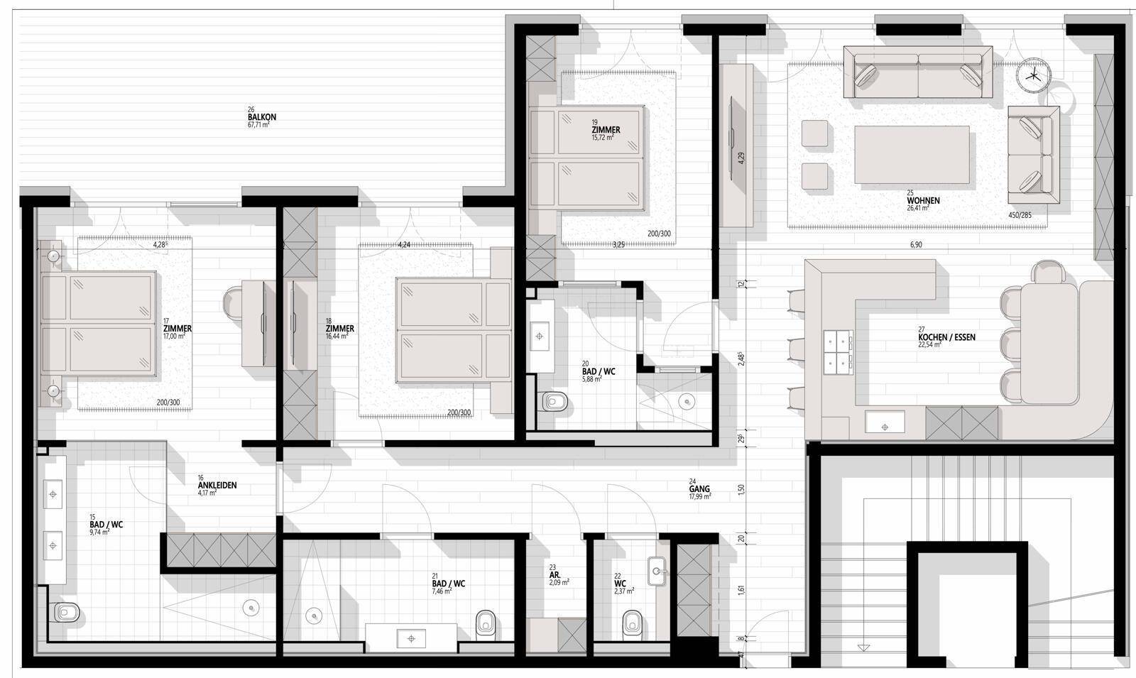 Neubauwohnung in Kirchberg mit 150 m² und Terrasse - Mehr