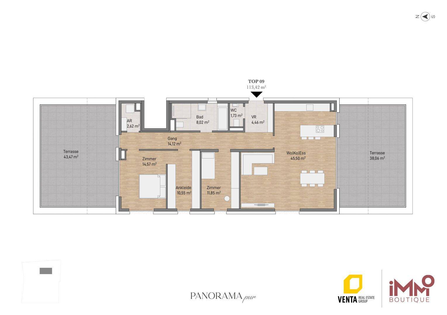 Panorama Pur - Exklusives Wohnen mit Weitblick über die Stadt Graz! -8,5% Baustartaktion! - Ansicht 6