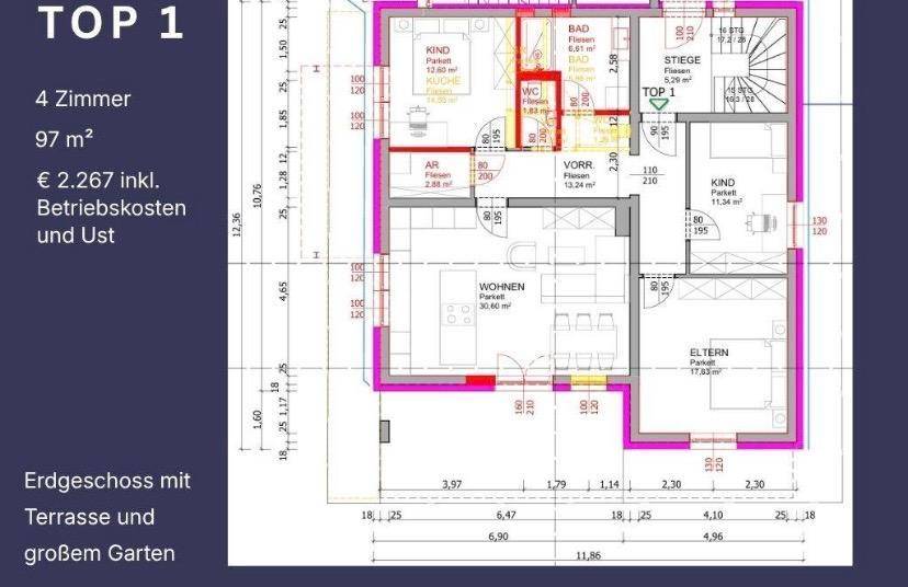 ERSTBEZUG Gartenwohnung 97 m² ab Oktober - Ansicht 3