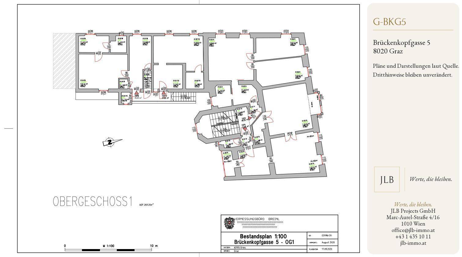 Grundriss des ersten Obergeschosses mit funktionaler Raumaufteilung und zentralem Treppenhaus.