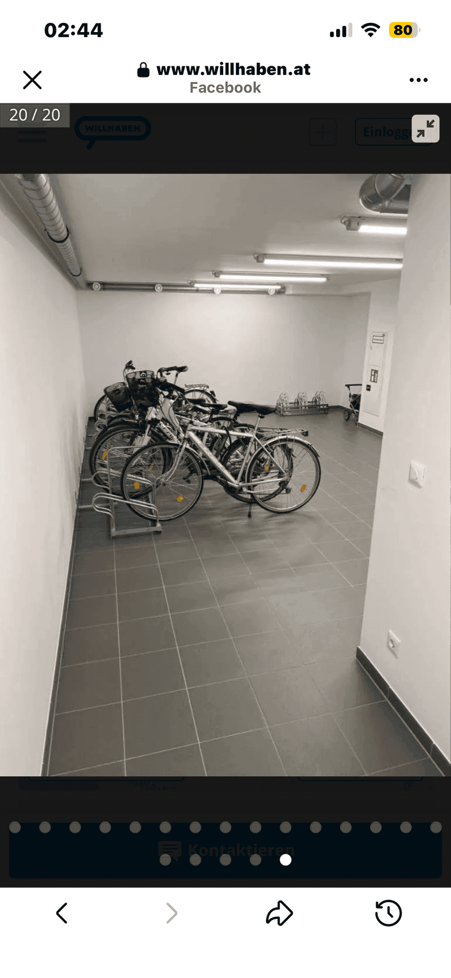 Fahrradraum im Untergeschoss mit Abstellmöglichkeiten für mehrere Fahrräder.