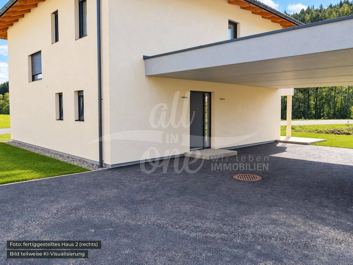 Eingang und Carport