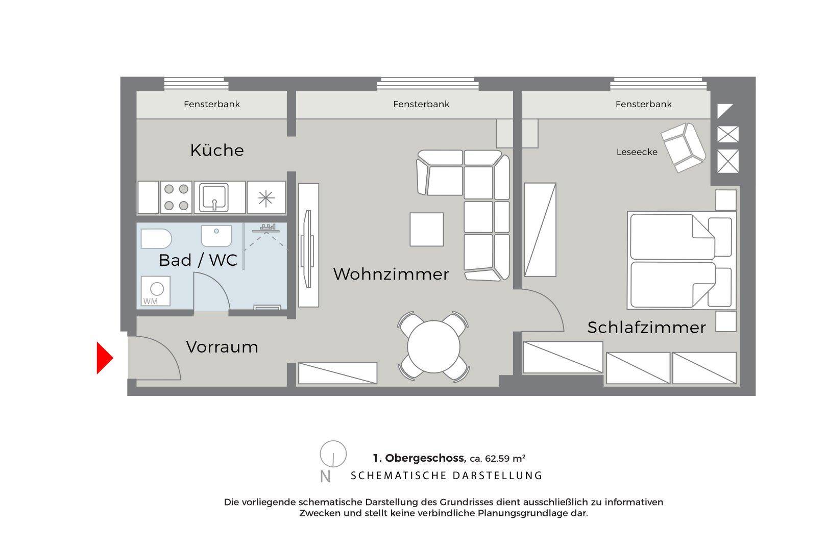 Grundriss, schematische Darstellung