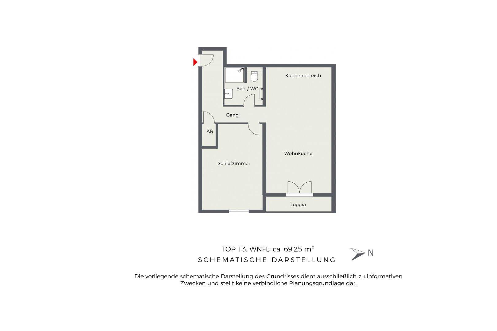 Grundriss, schematische Darstellung