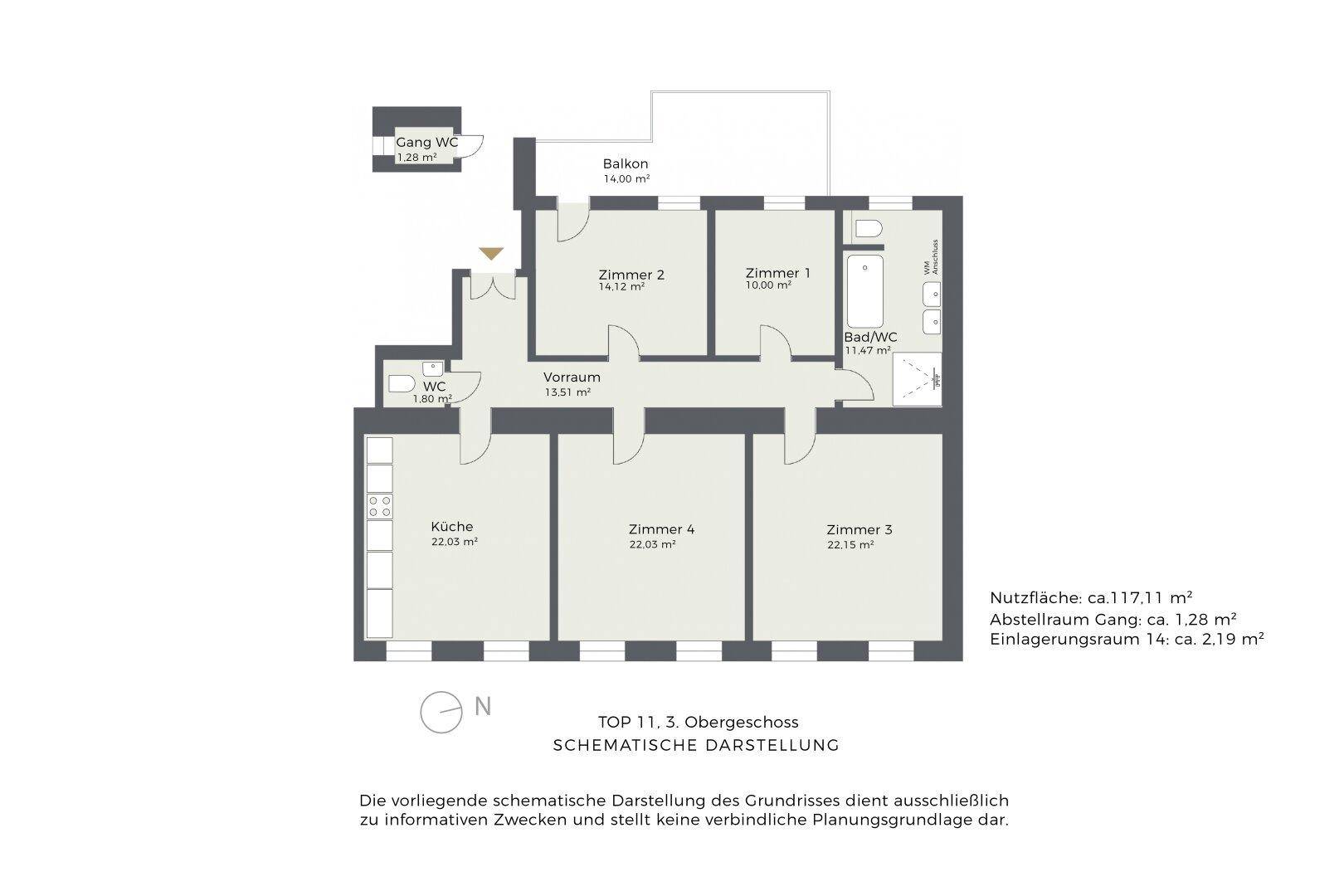 Grundriss, schematische Darstellung