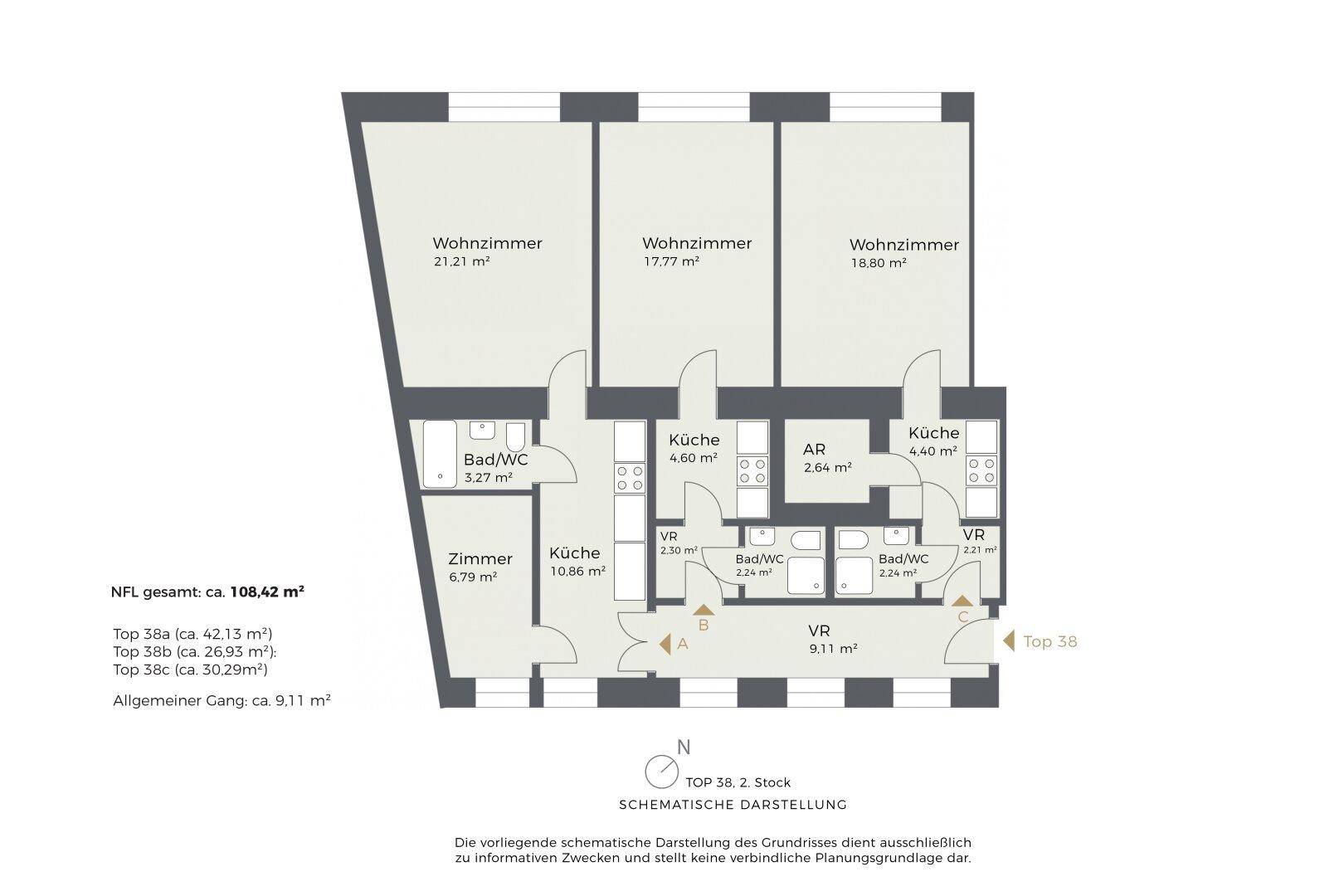 Grundriss, schematische Darstellung