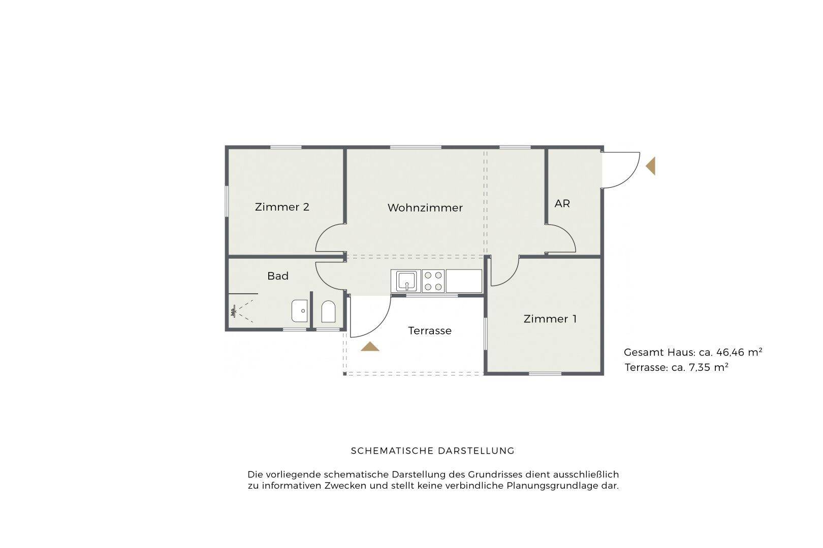 Grundriss, schematische Darstellung
