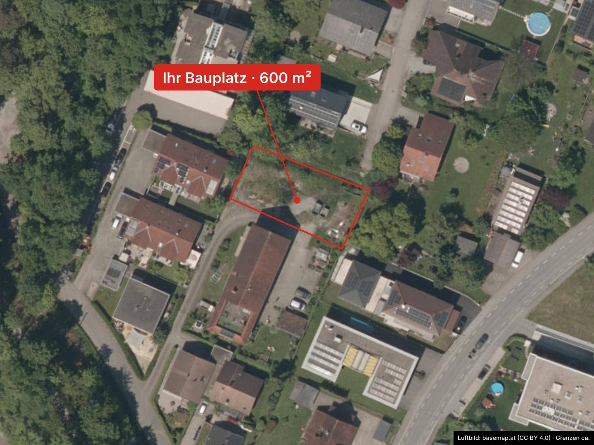 Absolut ruhiger Bauplatz in Dornbirn-Rohrbach, 600 m², direkt an den Achauen, provisionsfrei