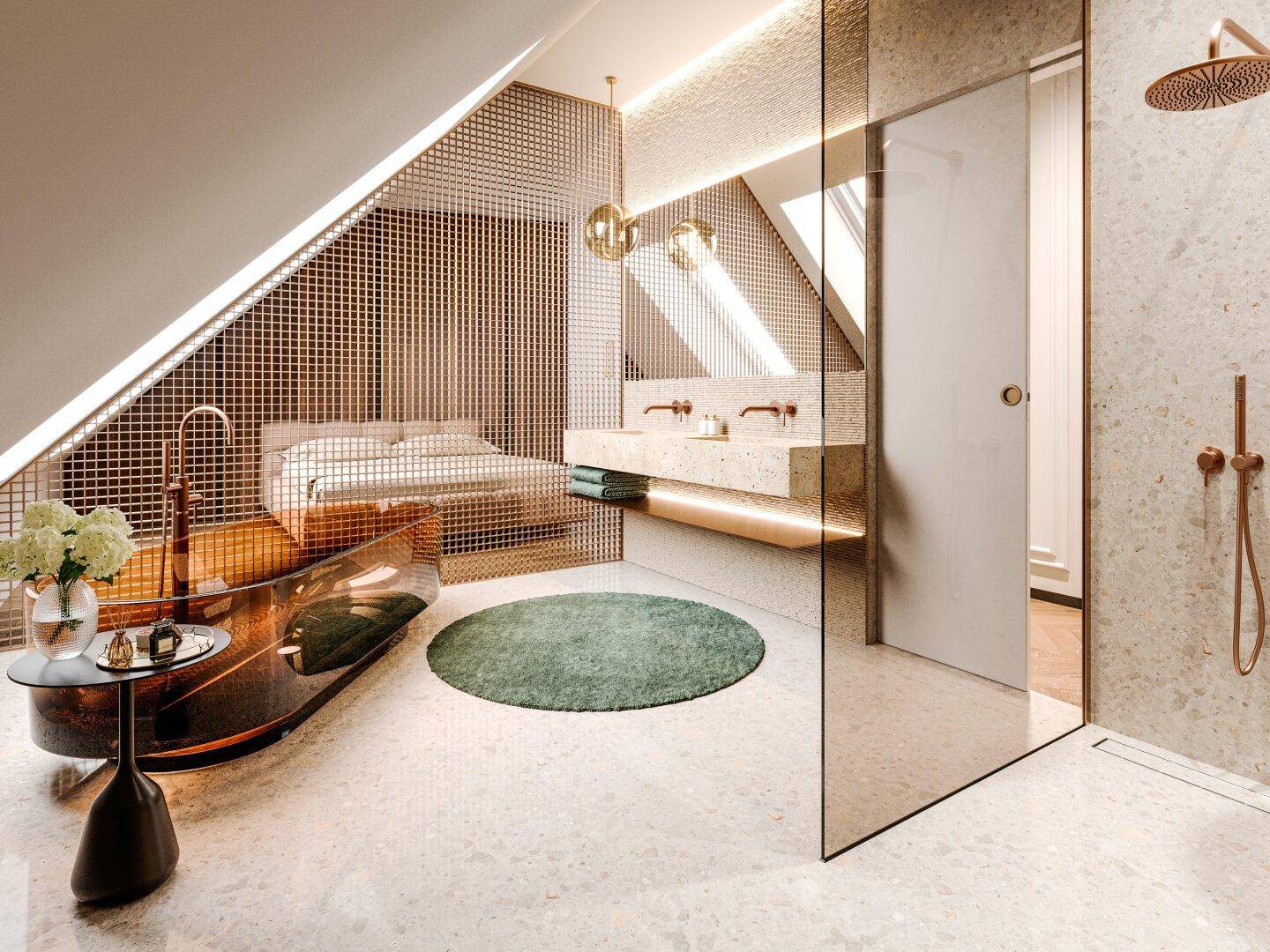 en suite Badezimmer in modernem Design