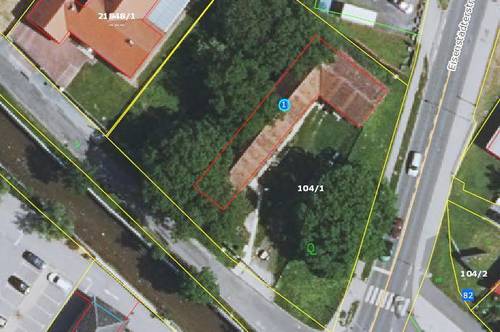 2060 m² Eck-Grundstück mit einem Bestandshaus GEWERBLICH und/oder PRIVAT 