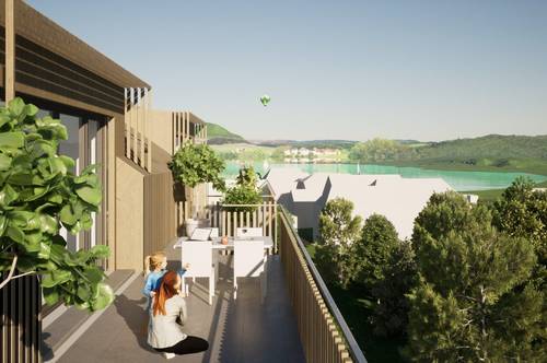 Exklusive, neue Seeblick Dachgeschoss-Wohnung am Klopeiner See mit ca. 99 m² Wohnfläche, TOP 14, DG, Haus 1