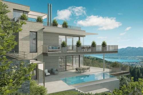 Luxus im Salzkammergut: Terrassenwohnung mit Pool und Mondseeblick