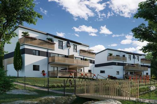 ALLAND Traumhafte 3 Zimmer Wohnung mit 160m2 Eigengarten in schöner Ortsrandlage - Fertigstellung Juli 2022
