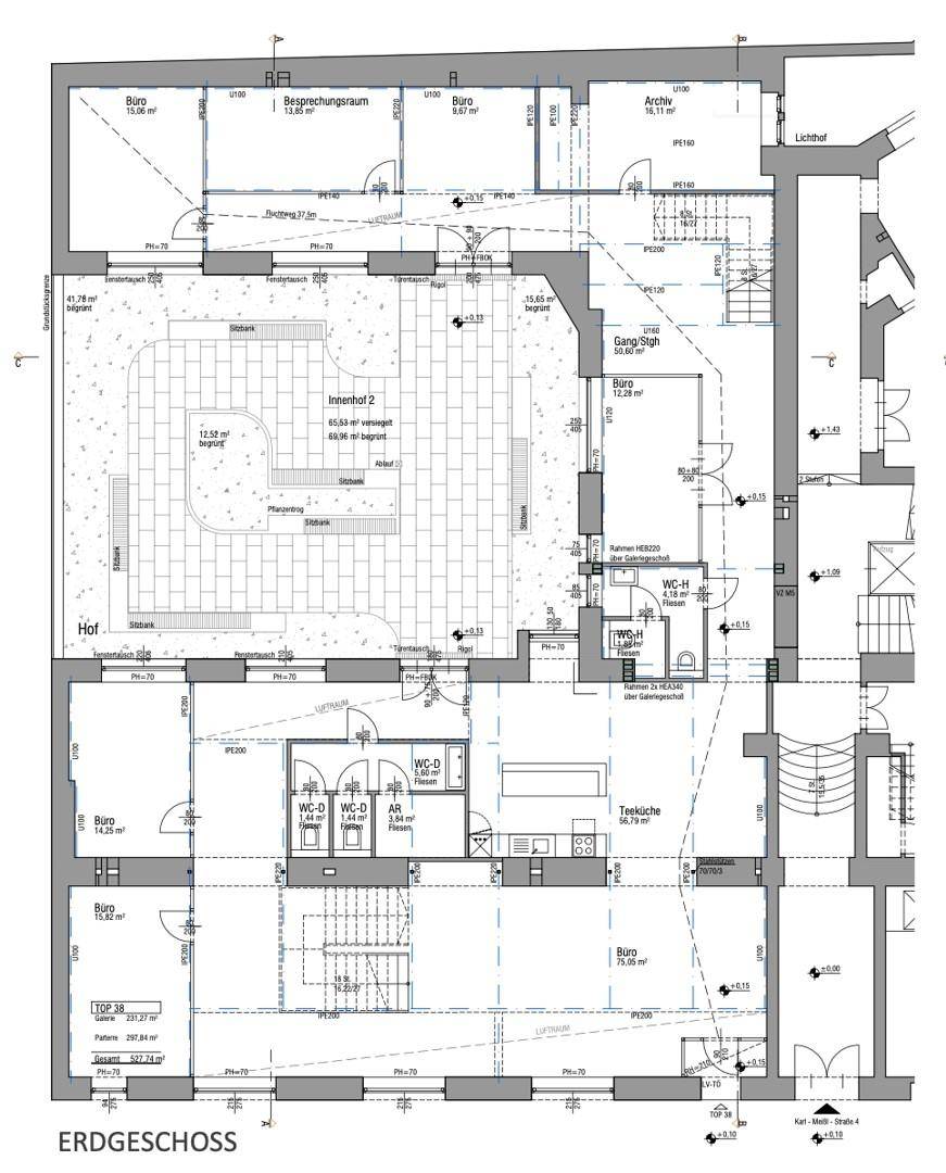 1200 Wien, Wallensteinplatz Plan Erdgeschoss