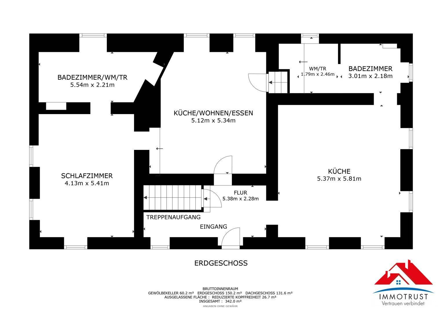 Plan Apartmenthaus Erdgeschoss