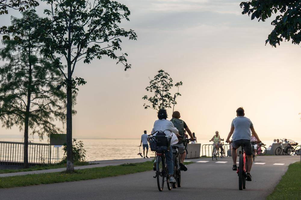 Herrliche Fahrradwege entlang des Bodenseeufers