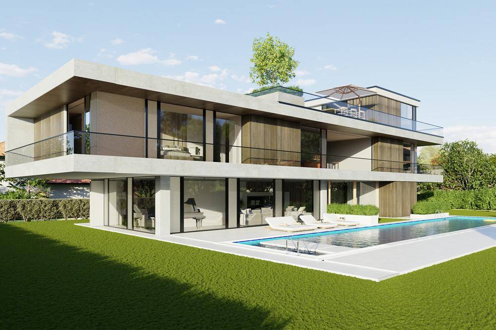 Visualisierung - Bauvorschlag für eine Villa