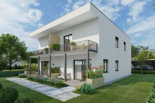 Doppelhaushälfte in Sonnenlage mit Garten, Balkon und Doppelcarport