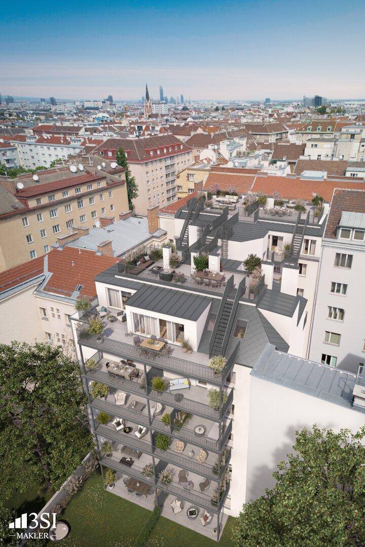 Sonnige Balkone und Terrassen in der Petzvalgasse 4