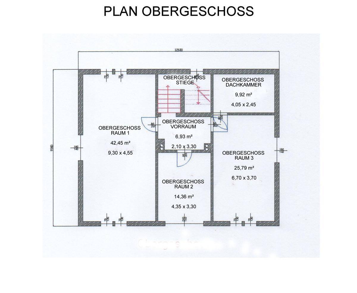 Plan Obergeschoss