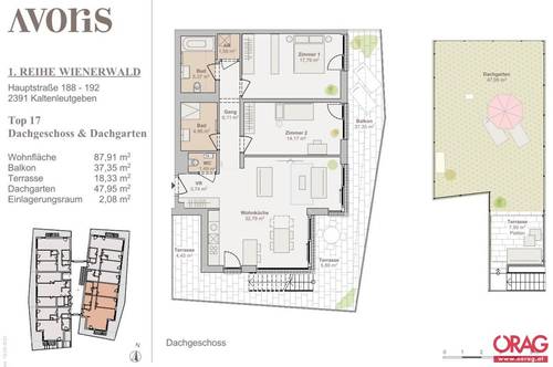 Einzigartiges, helles Apartment mit eigenem Luxus-Dachgarten - zum Kauf in 2391 Kaltenleutgeben