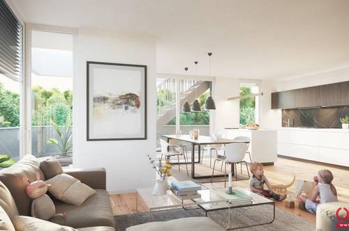 Quality Living mit Blick ins Grüne: 3 Zimmer mit Balkon - zu kaufen in 2391 Kaltenleutgeben