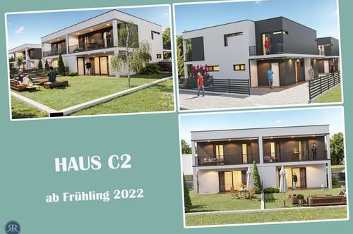 4-Zimmer Doppelhaushälfte in Ziegelmassivbauweise mit Balkonen, Terrasse und Garten / ab Sommer 2022 / Haus C2