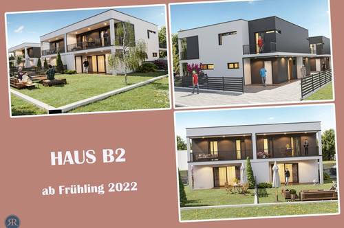 4-Zimmer Doppelhaushälfte in Ziegelmassivbauweise mit Balkonen, Terrasse und Garten / ab Sommer 2022 / Haus B2