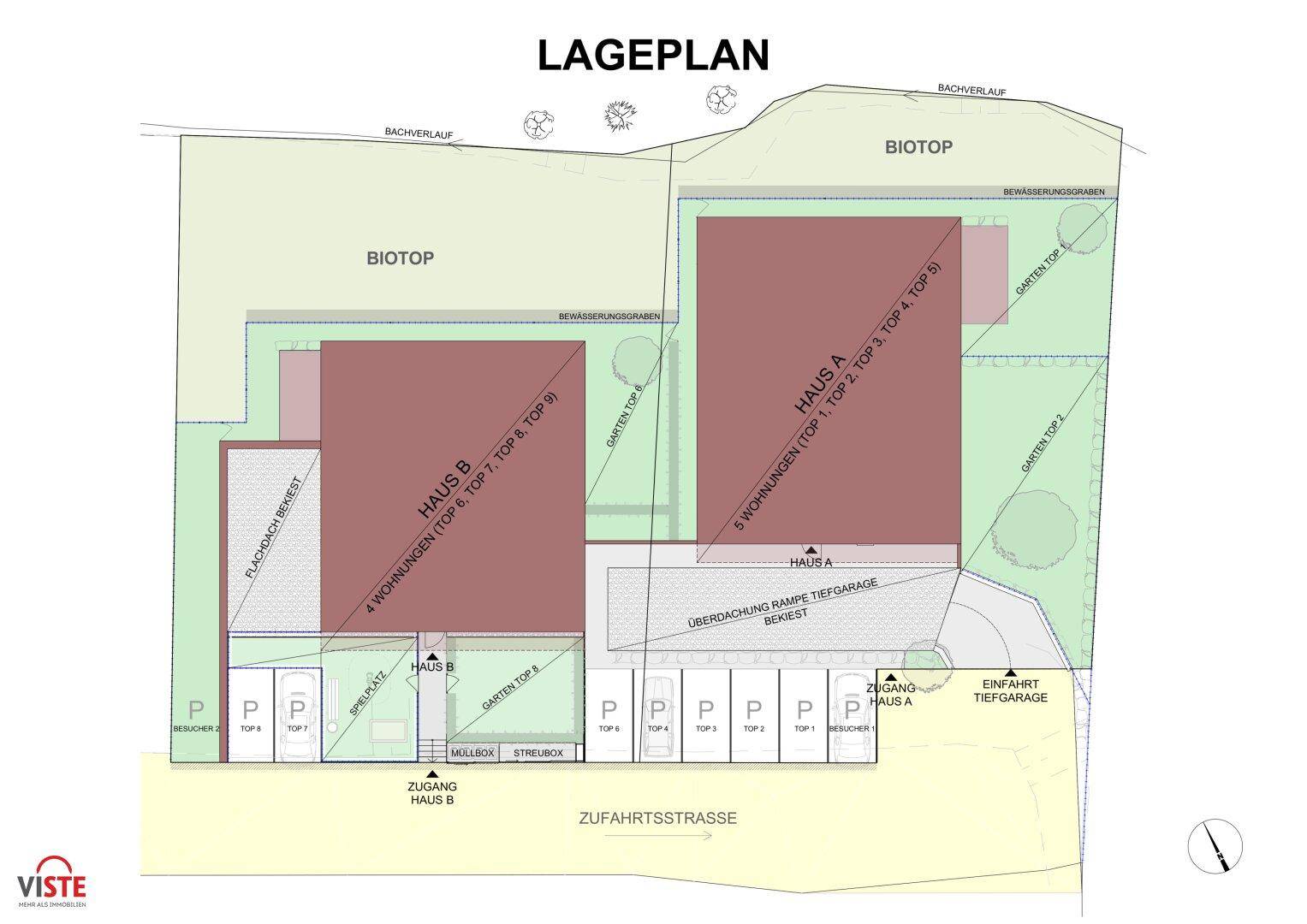 Lageplan Haus A und B