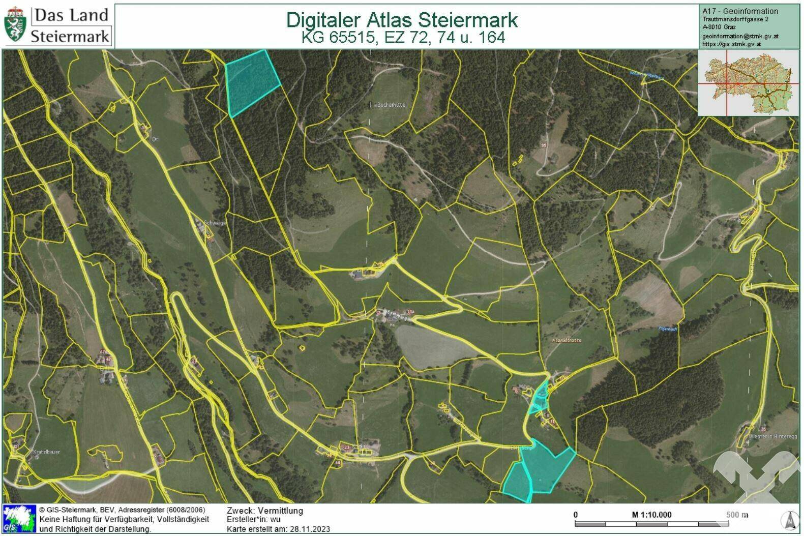 GIS-Luftbild Hofstelle mit Wiesen- und WaldflächeJPG