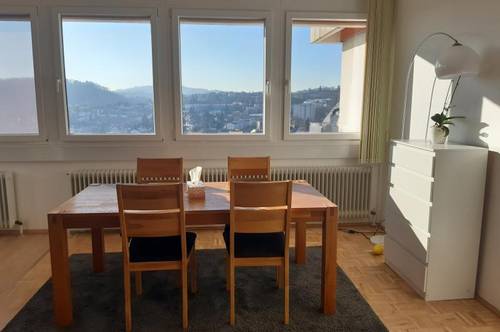  Urfahr Lentia: Trendige 3-Zimmer-Wohnung mit tollem Ausblick und möblierter Küche! Tiefgaragenplatz optional!