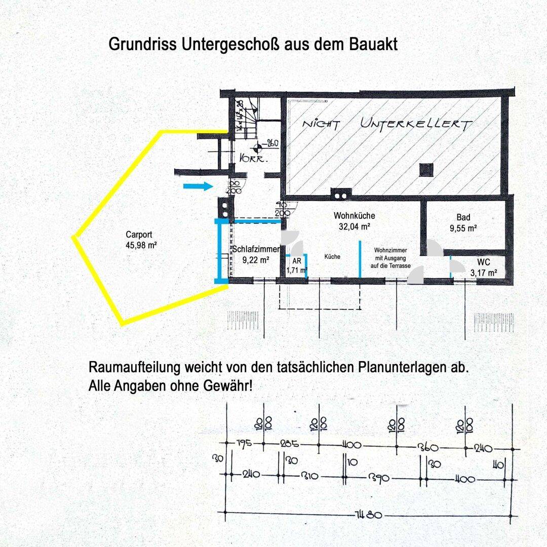 Grundriss UG, Zweifamilienhaus in Hopfgarten