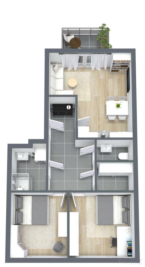Griesplatz 27 - 1. Etage - 3D Floor Plan