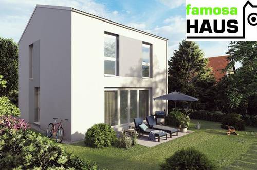 Fixpreis und Fertigstellungsgarantie: Einfamilienhaus mit 4 Zimmern, Vollunterkellerung, Terrasse und Sonnengarten (Eigengrund) mit 2 Parkplätzen.
