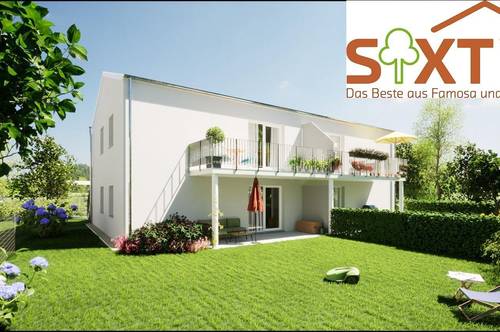 Wohnbaugeförderter Erstbezug: SIXTY - 60 m², 3 Zimmer, Terrasse, Eigengarten und 2 Parkplätze