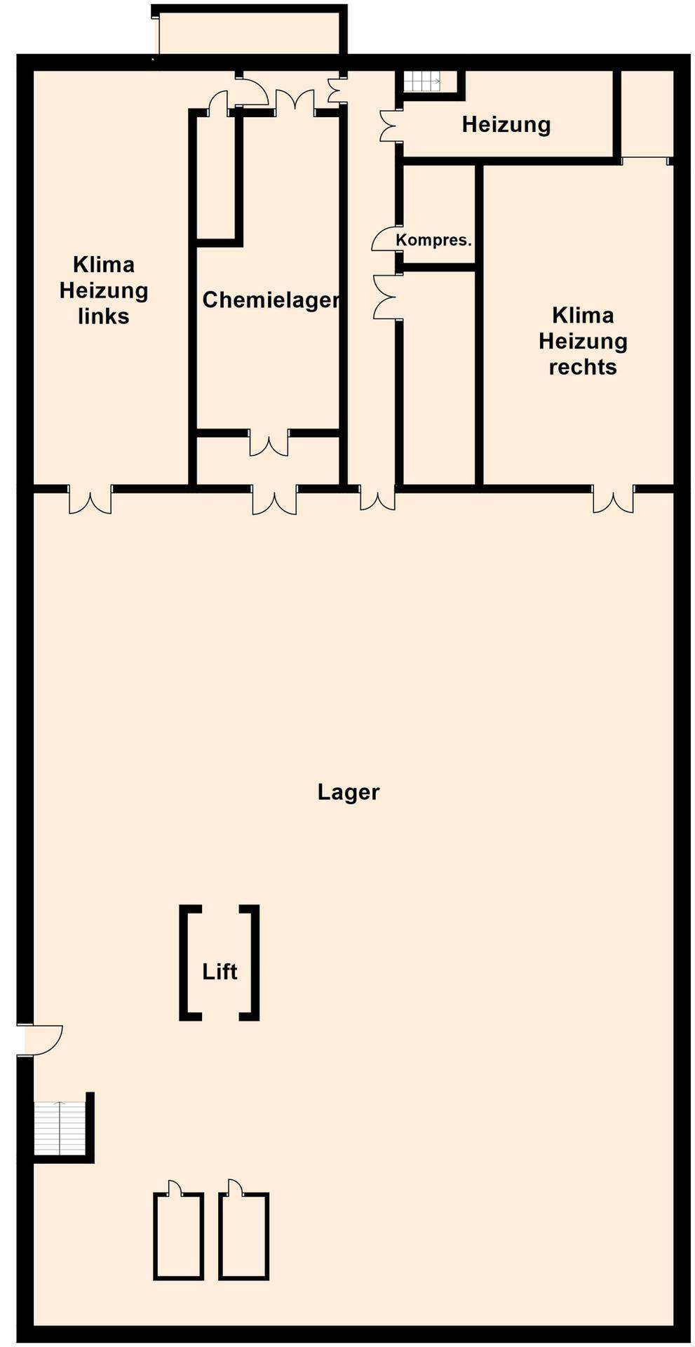 Grundriss ohne Maßstab - Kellergeschoss