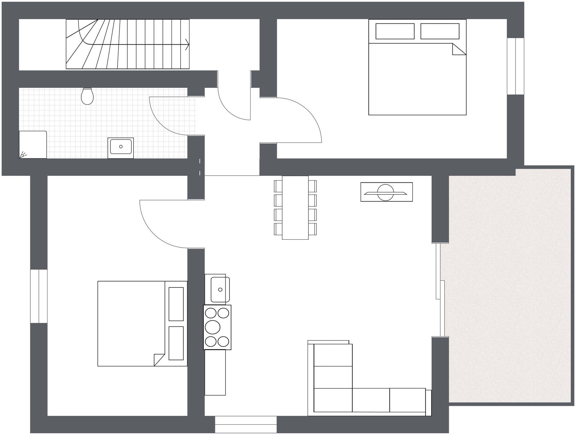 Ferlach 2 - 1. Etage - 2D Floor Plan