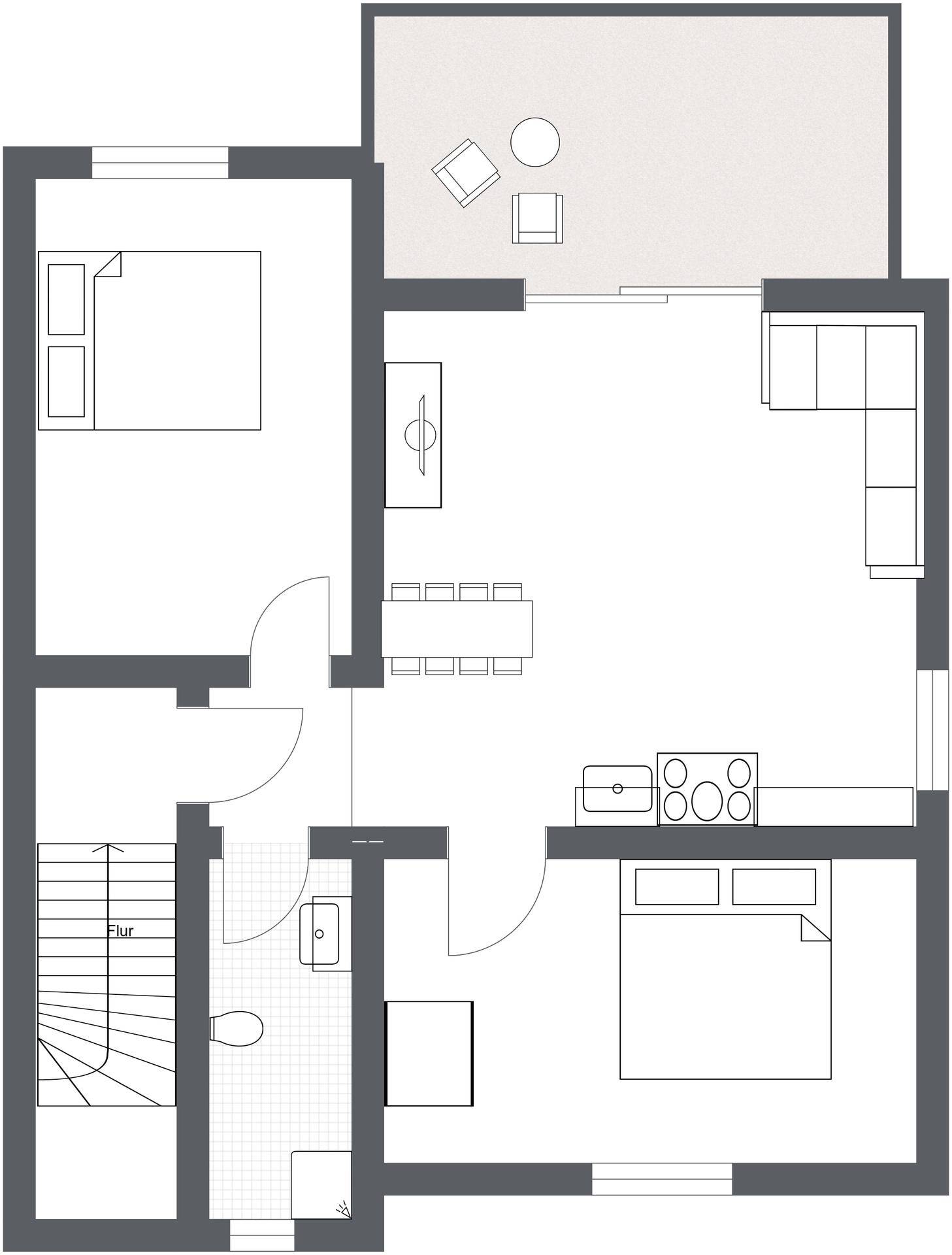 Ferlach - 1. Etage - 2D Floor Plan