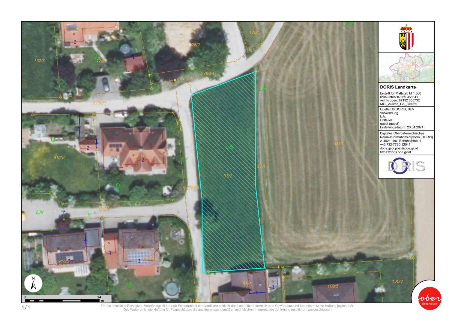 Grundstück 4224 Wartberg ob der Aist, Untergaisbach 30_Luftbildkataster 1-500