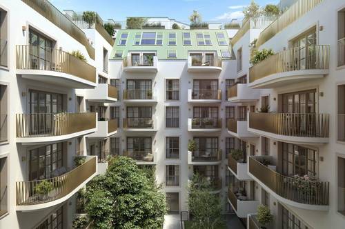NASCHMARKT! Zwei-Zimmer-Erstbezug mit Balkon in nachhaltig revitalisiertem Projekt