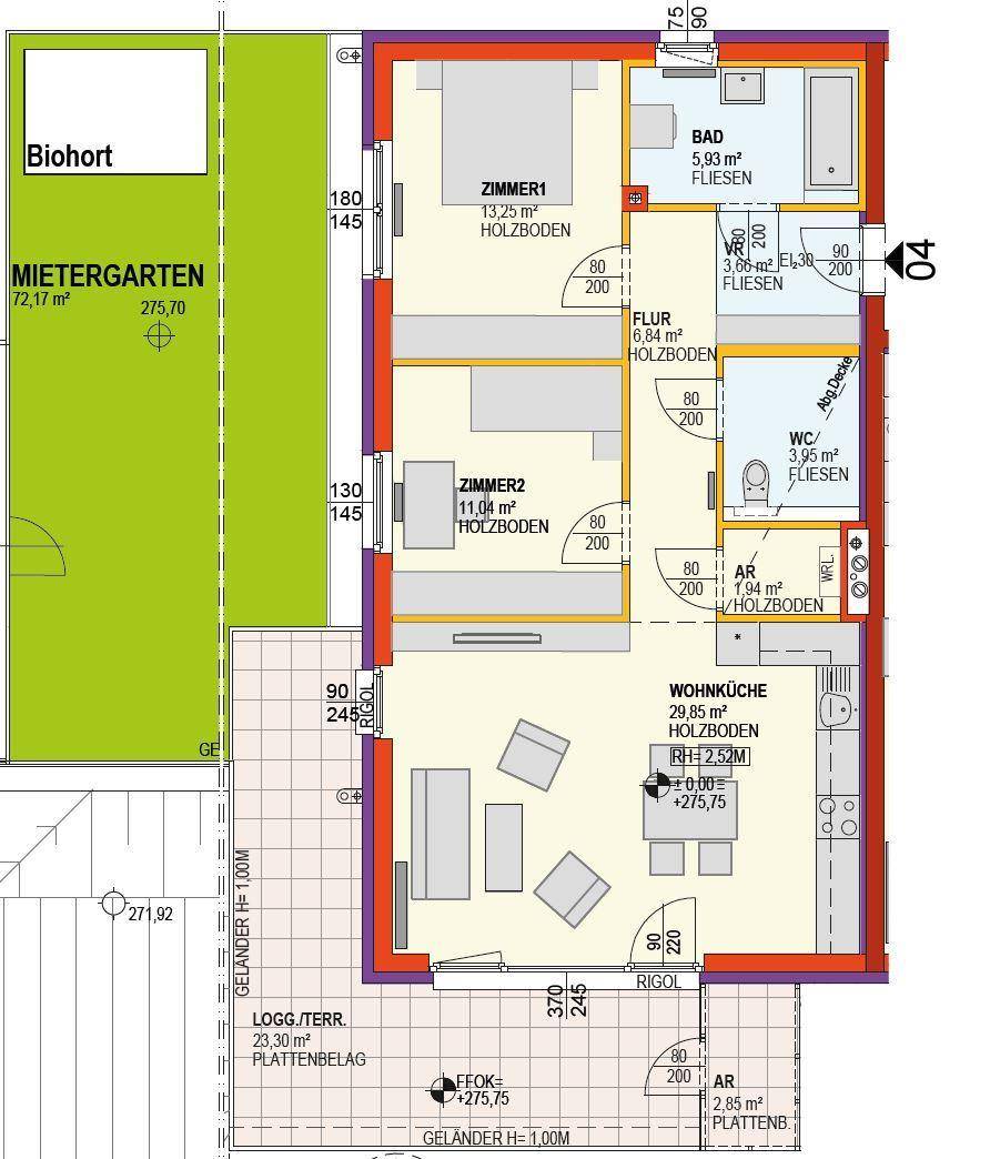 Grundriss St 1 Top 4