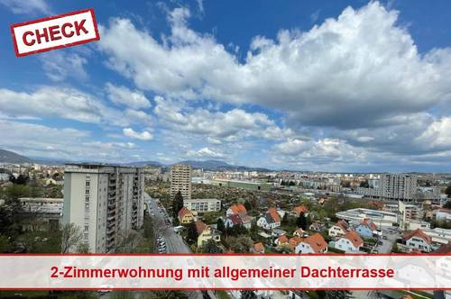 Graz-Liebenau/Jakomini! 2 Zimmer Wohnung mit allgemeiner Dachterrasse!