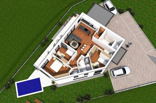 „Neu“ Erlesene Wohnkultur im Dorfzentrum von Bergheim Exklusive 4-Zimmer-Terrassenwohnung