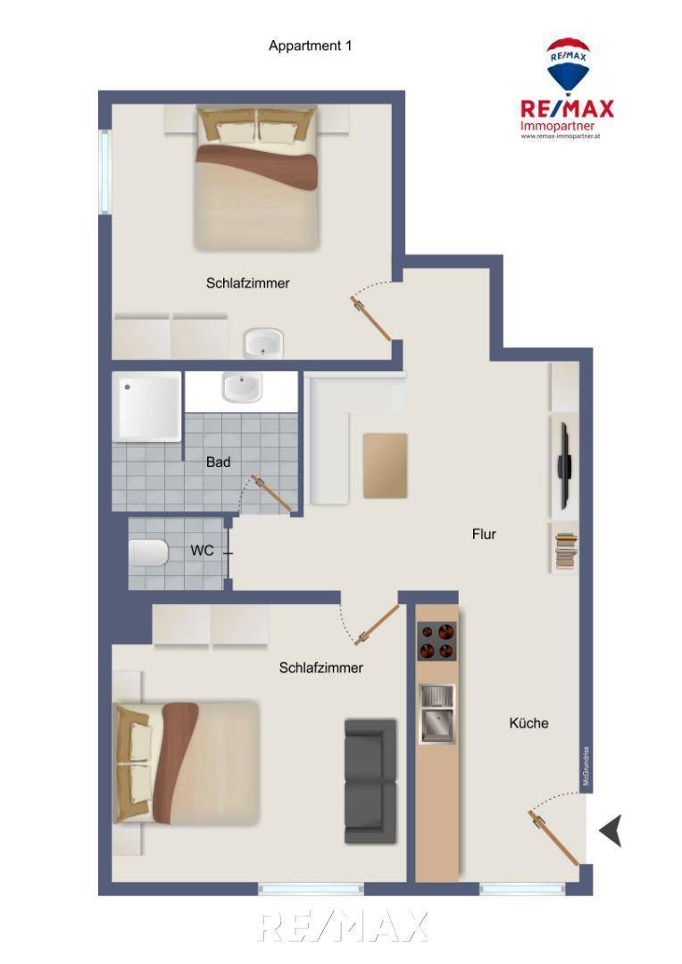 Grundrissplan EG_Appartement_1