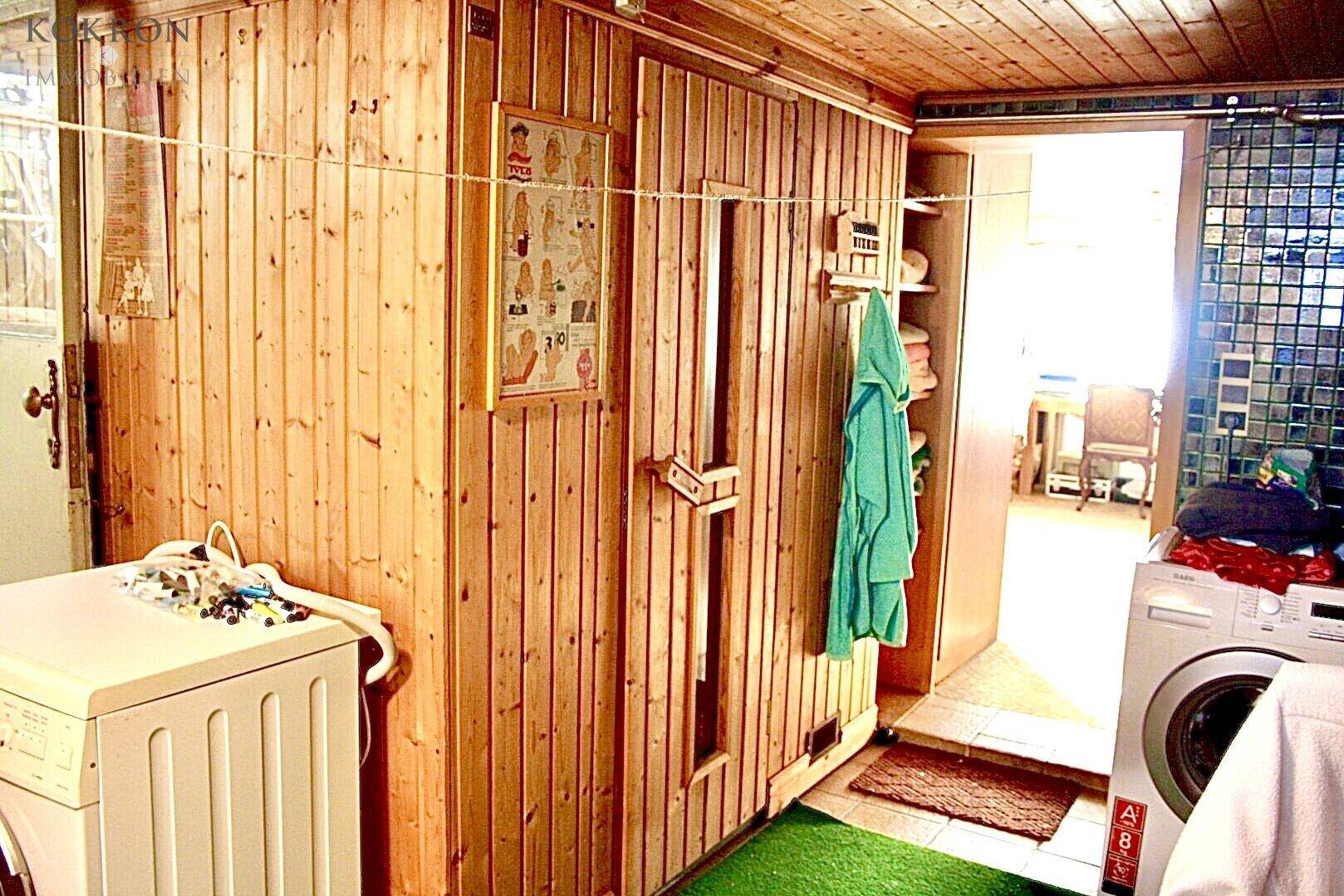 Sauna im Kellergeschoss