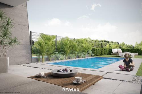 Exklusive Doppelhaushälfte mit Pool, Garage und Außenanlage in Leonding - Schlüsselfertig &amp; Käuferprovisionsfrei - Haus 1