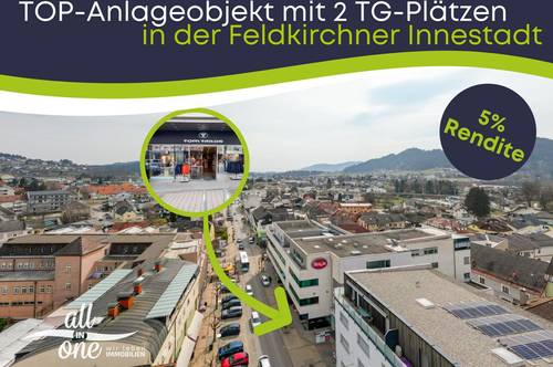 TOP-Anlageobjekt mit 2 TG Plätzen in der Feldkirchner Innenstadt mit ca 5% Rendite